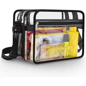 clear stadium bag crossbody messenger transparent purse concert sports event tot